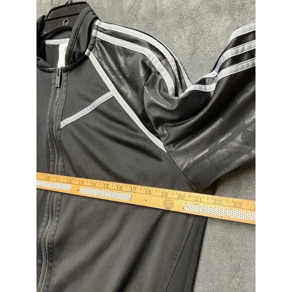 Adidas Jacket Men’s L Black Track Basketball 3-Stripes Climalite Lightweight - Picture 3 of 11